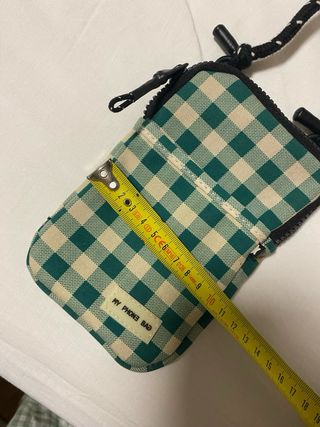 Bolso Mini Zara Verde Cuadros