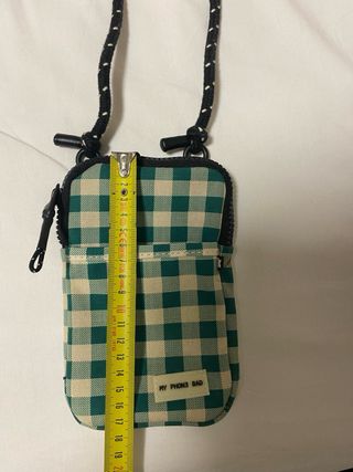 Bolso Mini Zara Verde Cuadros