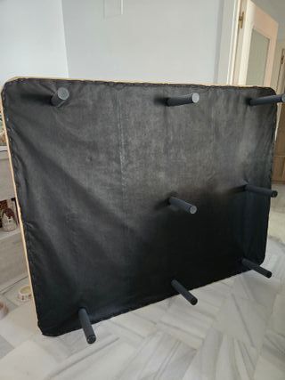 Somier tapizado beige
