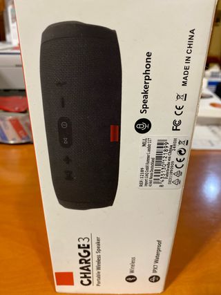 Altavoz (no JbL)Charge 3 Negro Portátil