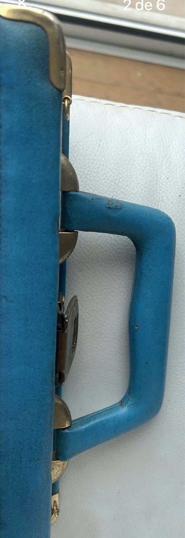 Maletín MCM Münich años 70 Azul/Blanco