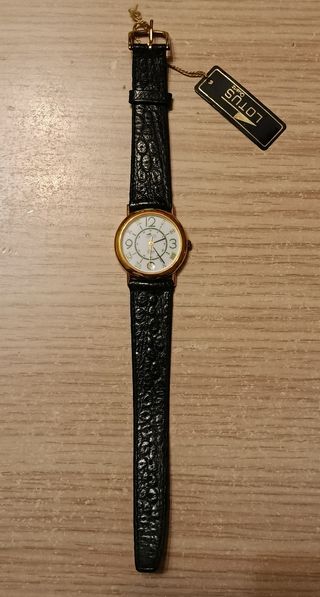Reloj Lotus Vintage Negro/Dorado Nuevo