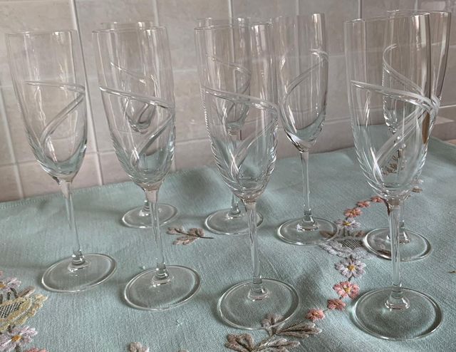 Set di  Calici Flute in cristallo