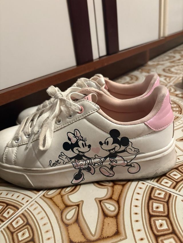 Scarpe da ginnastica bianche e rosa con Minnie