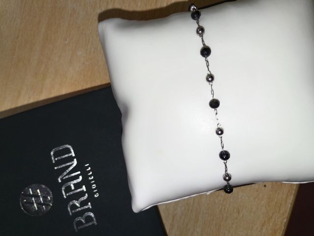 Bracciale Argento e Nero perline
