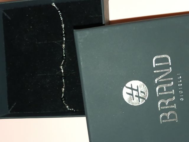 Bracciale Argento e Nero perline