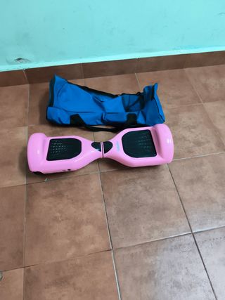 Hoverboard rosa con bolsa de transporte