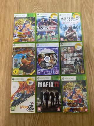 9 juegos Xbox 360.