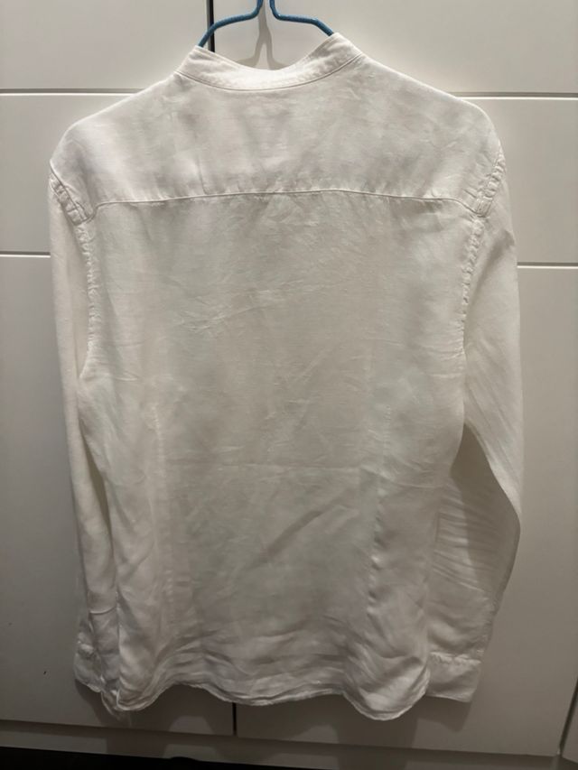 Camisa Hackett Lino Blanca Talla M