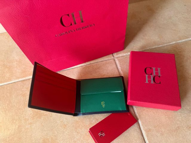 Cartera Carolina Herrera Negra y Verde