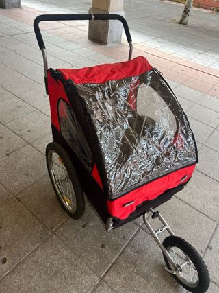 Carro porta bebés para bicicleta