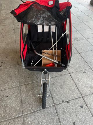 Carro porta bebés para bicicleta