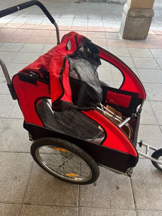 Carro porta bebés para bicicleta