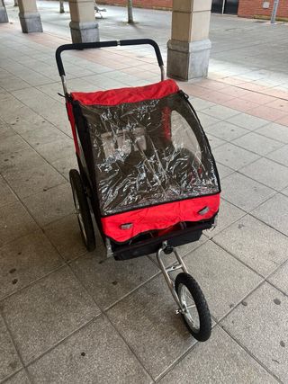 Carro porta bebés para bicicleta