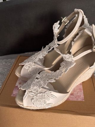Zapatos de cuña Bidal Novia Talla 40
