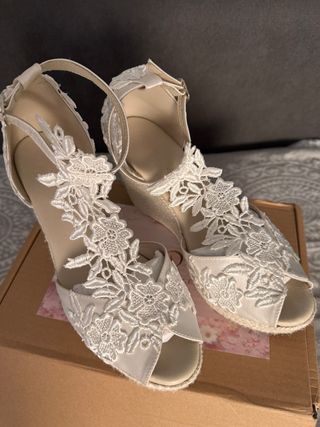 Zapatos de cuña Bidal Novia Talla 40