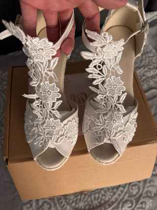 Zapatos de cuña Bidal Novia Talla 40