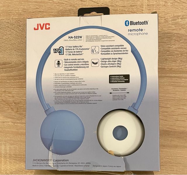 Auriculares JVC Flats Wireless Bluetooth Azul