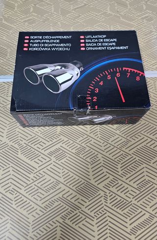 Embellecedor Doble Cola Escape Cromo