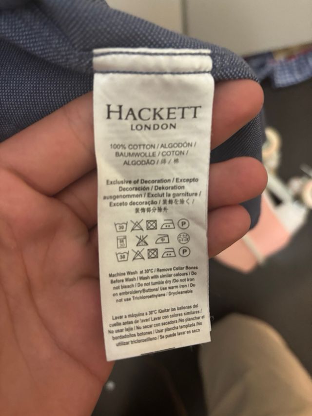 Camisa Hackett Azul Estampada