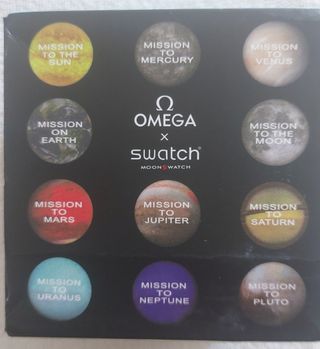 Reloj Omega Swatch Speedmaster Beige/rojo