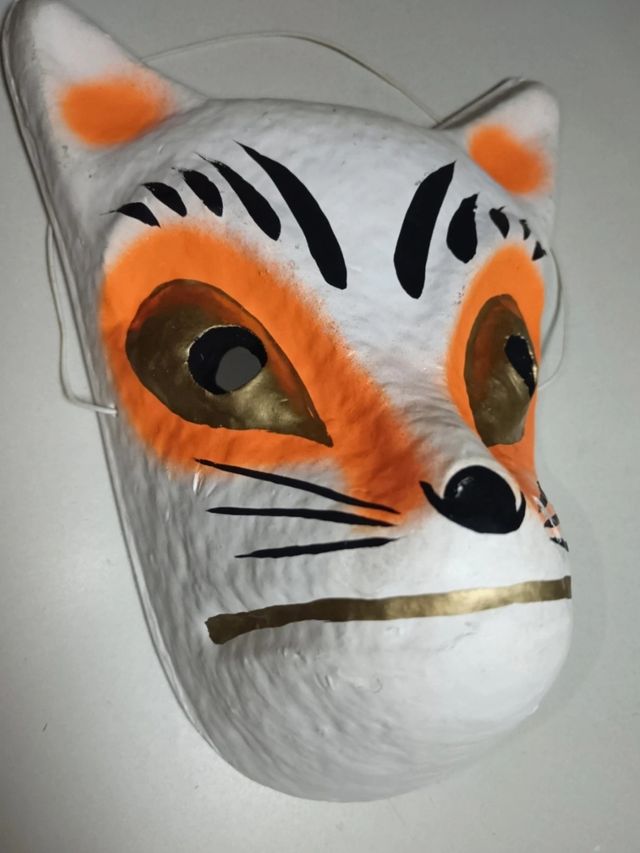 Maschera volpe giapponese Kitsune di carta 