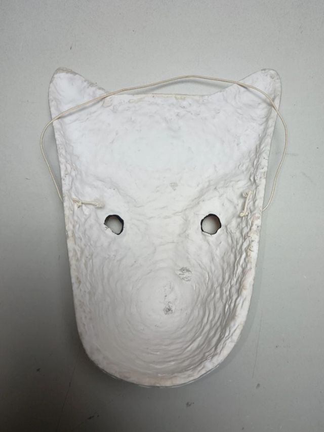 Maschera volpe giapponese Kitsune di carta 