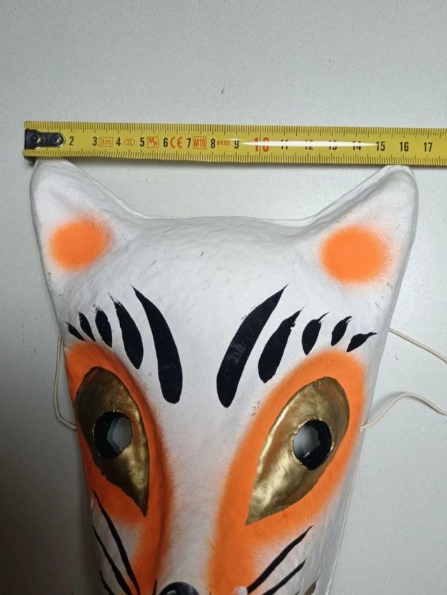 Maschera volpe giapponese Kitsune di carta 