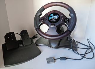 Volante PowerTech Mega Race PS1/PS2 con Pedali