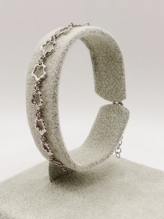 Bracciale vintage donna quadrifoglio portafortuna