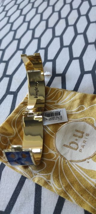 Bangle Up Pulsera Azul y Dorada