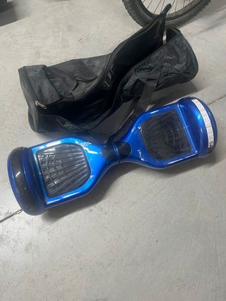 Patinete Eléctrico Azul con Bolsa