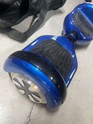 Patinete Eléctrico Azul con Bolsa