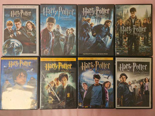 8 Películas Harry Potter DVD + extras