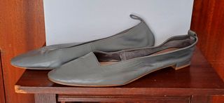 Zapatos 39 piel Mango grises talla 39