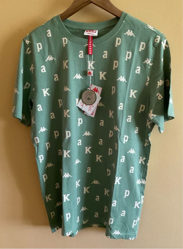 Camiseta Kappa Verde Algodón Orgánico.  Talla M