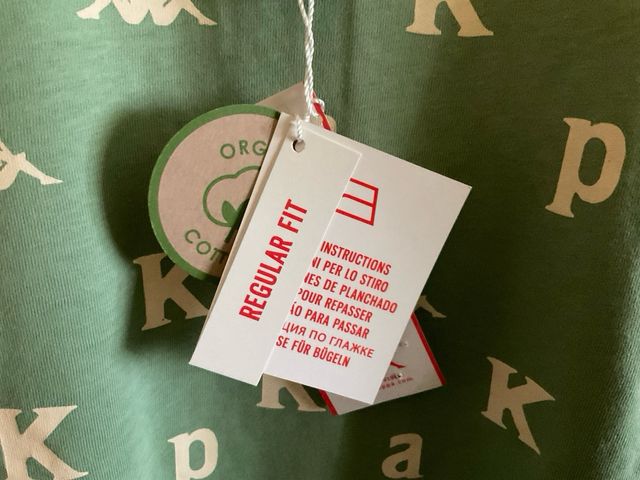 Camiseta Kappa Verde Algodón Orgánico.  Talla M