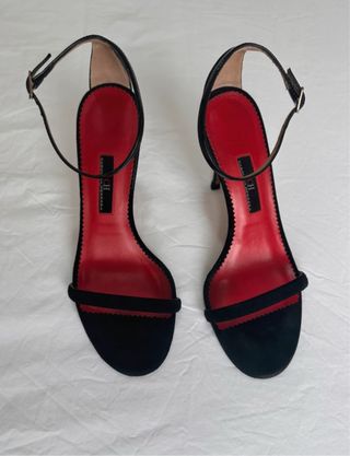 Sandalias CH Negras Tacon Mujer