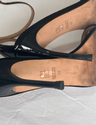 Sandalias CH Negras Tacon Mujer