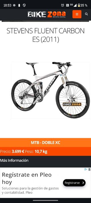 Bicicleta Stevens Full Carbon 10.7kg