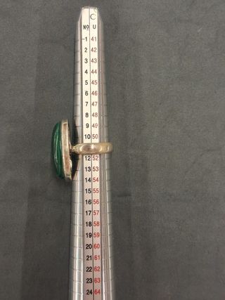 Anillo de Malaquita en Plata de Ley