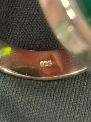 Anillo de Malaquita en Plata de Ley