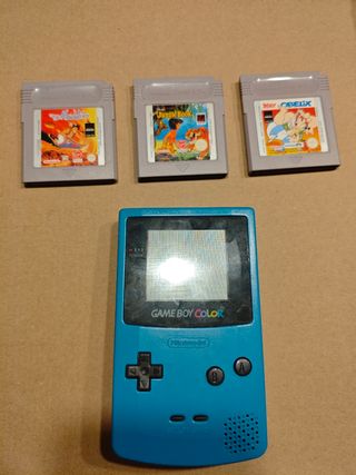 Consola Game Boy Color Azul + 3 Juegos