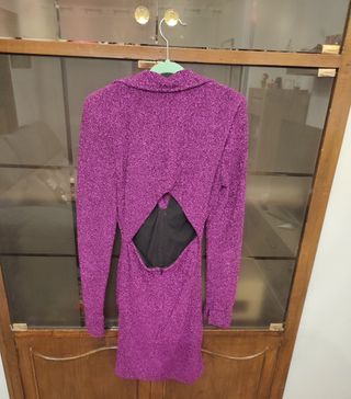 Vestido Bershka Morado Brillo