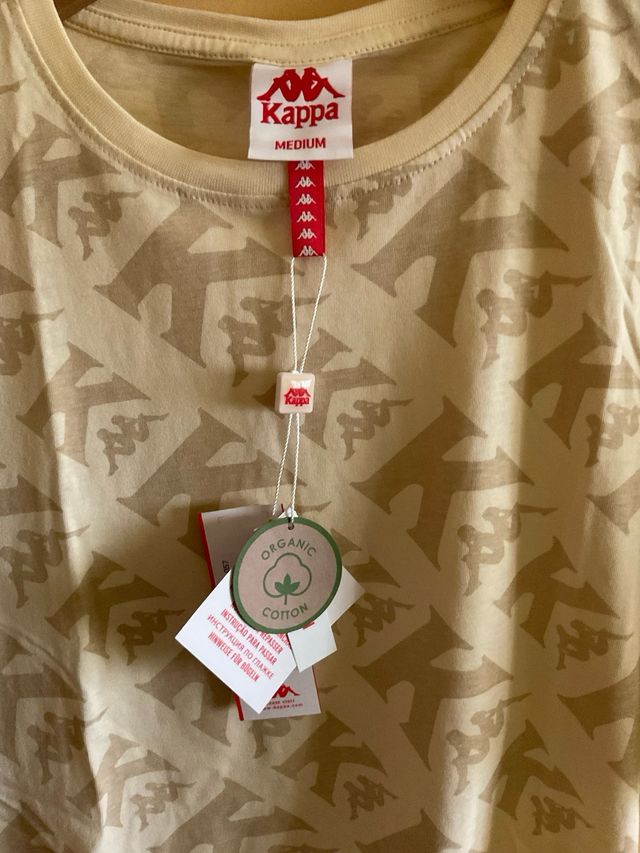 Camiseta Kappa Beige Talla M Algodón Orgánico