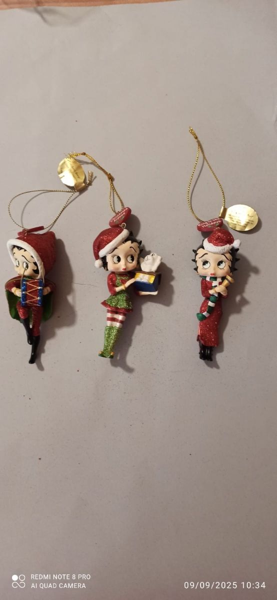 3 decorazioni natalizie di Betty boop 