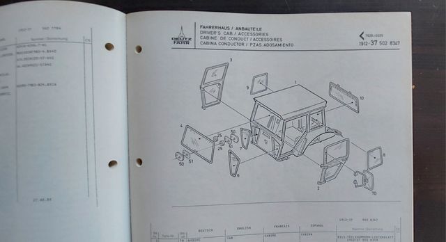 Libro de despiece DEUTZ DX 230