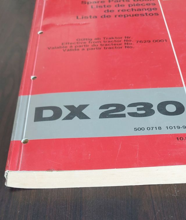 Libro de despiece DEUTZ DX 230