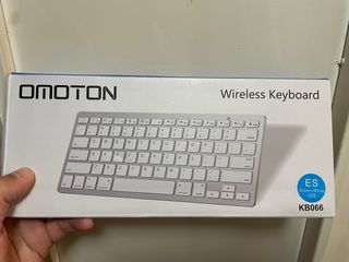 Teclado iPad Bluetooth Compacto Plata/Blanco