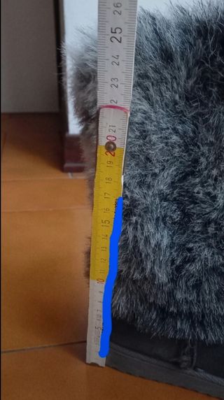 Stivaletti neri e grigi con pelliccia